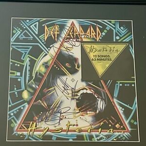 Def Leppard Hysteria Signed Album Cover